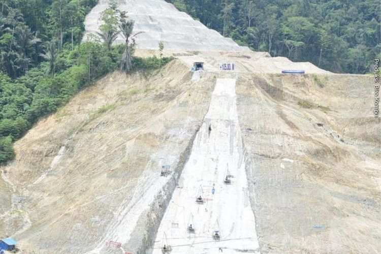 Pembangunan Bendungan Bolango Ulu di Kabupaten Bone Bolango, Provinsi Gorontalo.