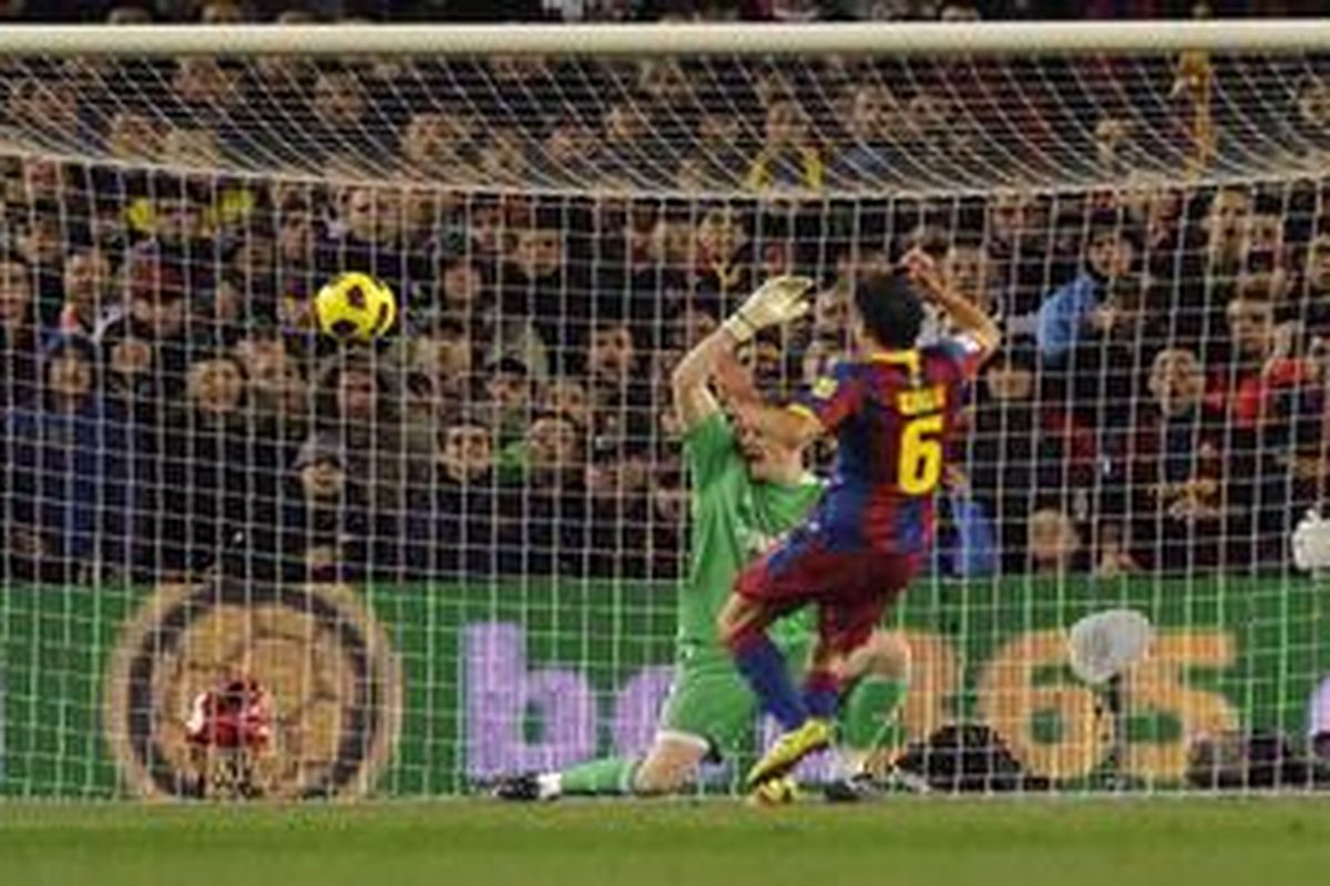 Gelandang Barcelona, Xavi Hernandez.