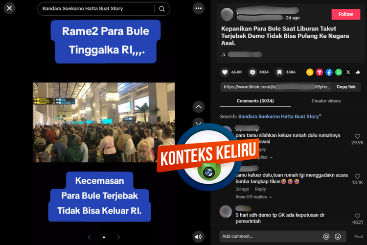 INFOGRAFIK: Hoaks Kerumunan WNA Cemas di Bandara Saat Ingin Tinggalkan Indonesia