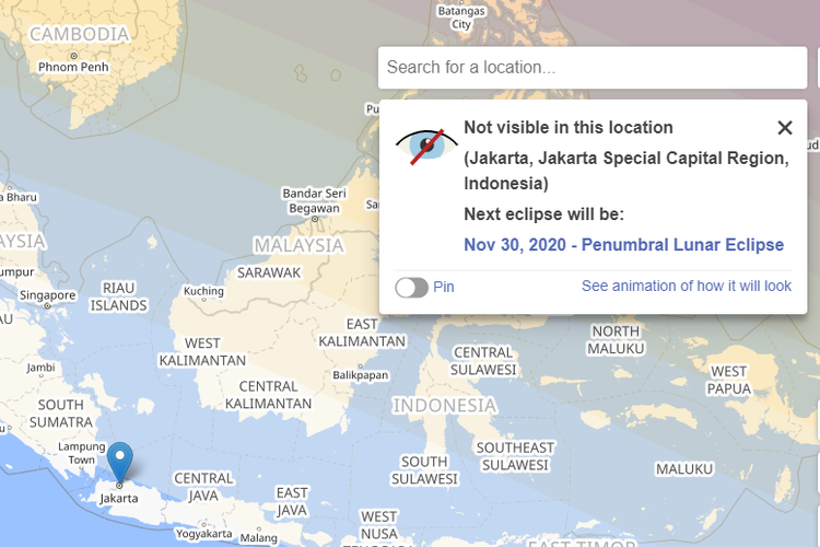 Hasil pengecekan waktu GMC di Jakarta, Indonesia