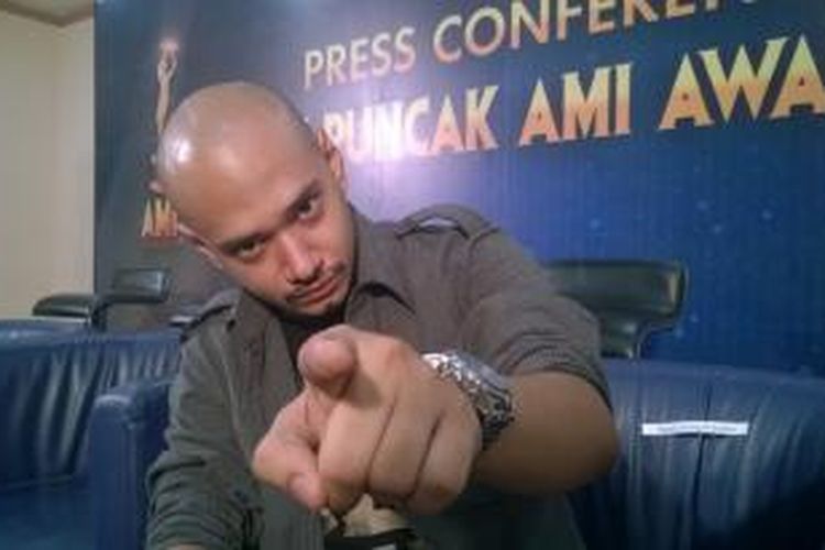 Husein Alatas hadir dalam jumpa pers Malam Puncak AMI Awards ke 18 di kawasan Kebon Jeruk, Jakarta Barat, Senin (21/9/2015). 