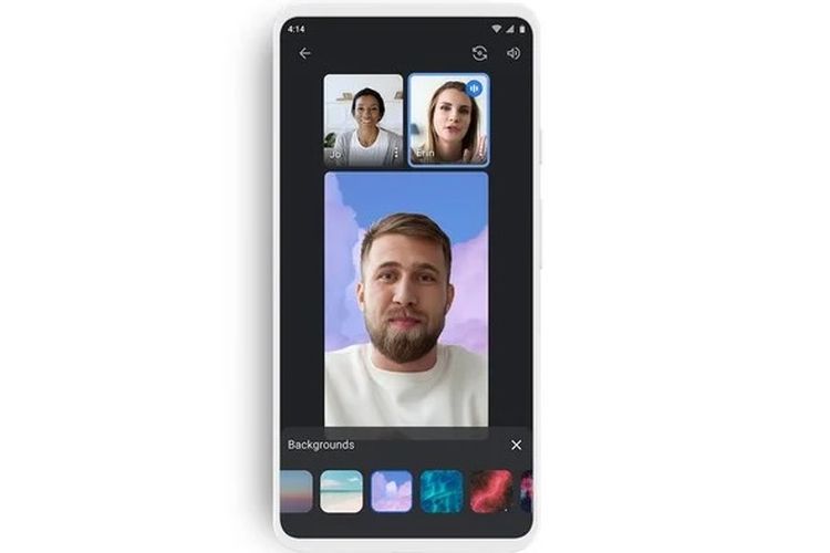 Pengguna Google Meet di Android kini bisa mengganti background saat video call