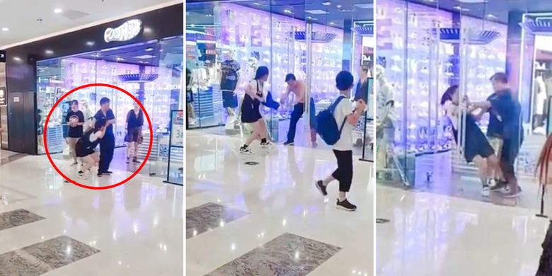 Potongan video yang viral di China memperlihatkan sepasang kekasih sedang bertengkar di sebuah pusat perbelanjaan. Sebabnya adalah si gadis meminta pacarnya membelikan baju dan sepatu senilai Rp 4 juta.