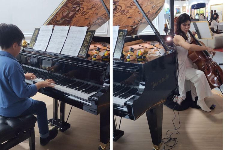“The Swan”, Cello, dan Piano Bosendorfer