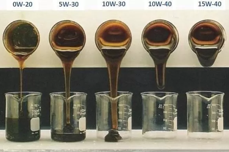 Ilustrasi kekentalan oli mesin 