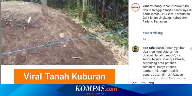 Heboh soal Tanah 3 Makam Kuno di Padang Pariaman Naik 1,5 Meter, Ini Penjelasan Geolog...