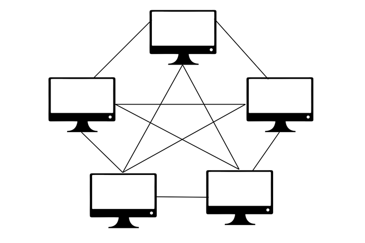 Ilustrasi topologi Mesh