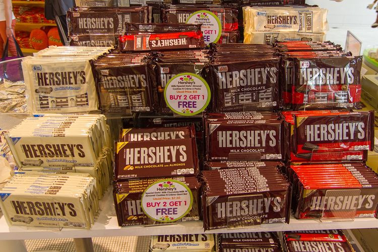 Ilustrasi cokelat Hershey's.