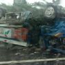 Sebuah Truk Pengangkut BBM Terbalik di Jalan Tol Pulo Gebang