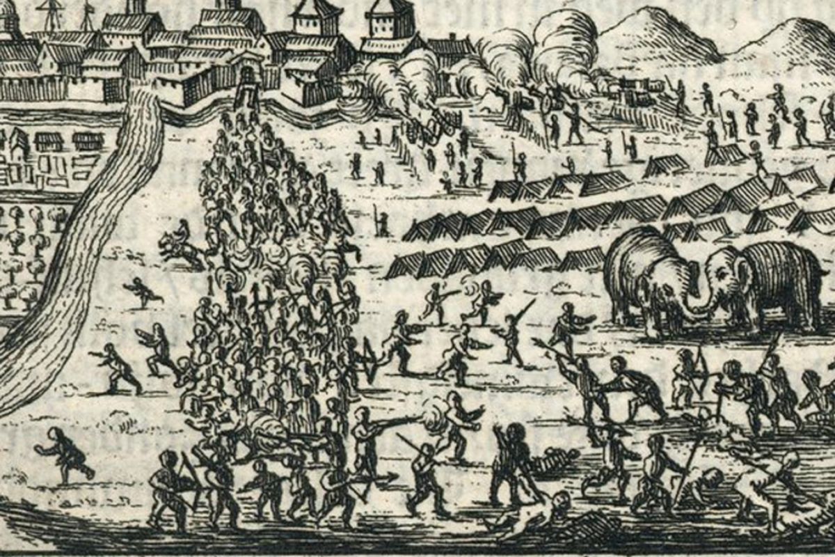 Serangan di Batavia oleh Sultan Mataram pada tahun 1628.