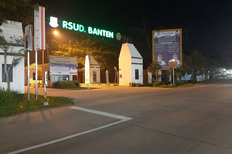 Situasi di RSUD Banten sepi setelah ditetapkan sebagai RS khusus corona atau Covid-19 di Provinsi Banten, Rabu (25/3/2020)