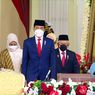 Pakai Jas, Jokowi-Ma'ruf Ikuti Upacara Penurunan Bendera