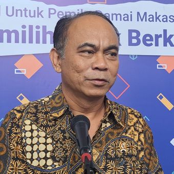 Menkominfo Budi Arie Setiadi usai menghadiri kegiatan Literasi Digital Untuk Pemilu Damai di UpperHills Convention Hall, Makassar, Sulsel, Kamis (1/2/2024).