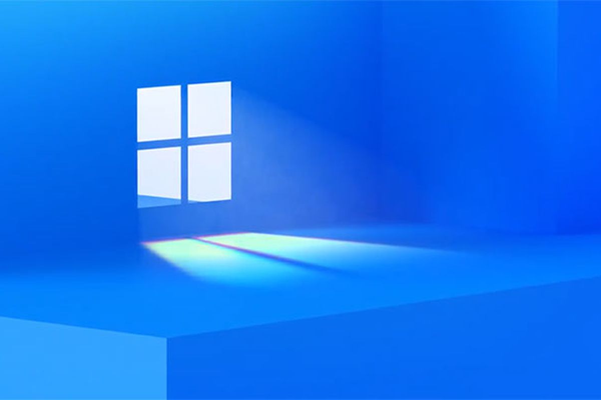 Tampilan wallpaper baru Windows yang menginsyaratkan kehadiran Windows 11.