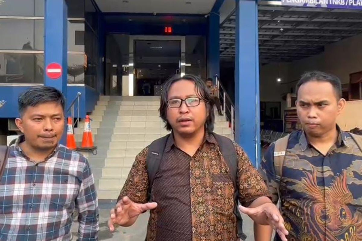 Aliansi Jurnalis Indonesia (AJI) melapor ke Polda Metro Jaya akibat peretasan akun Instagramnya, Rabu (6/9/2023).