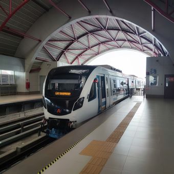 Ilustrasi LRT Palembang. 