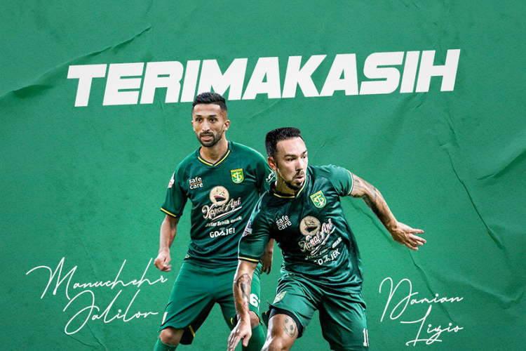 Persebaya secara resmi ditinggal dua pemain asing mereka Manuchehr Jalilov dan Damian Lizio yang diposting di akun instagram Persebaya pada harI Selasa (17/9/2019)