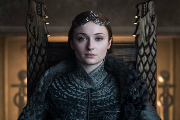 Sophie Turner berperan sebagai Salsa Stark di serial Game of Thrones