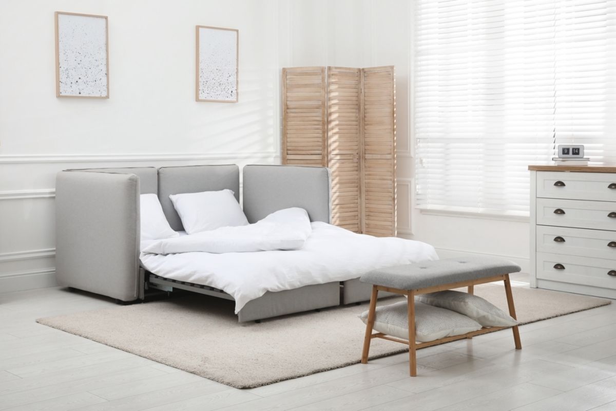 Ilustrasi sofa bed. 