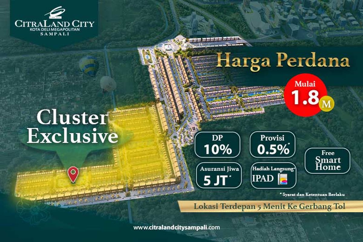 CitraLand City Sampali dari developer Ciputra Group segera meluncurkan kluster eksekutif terbaru. 