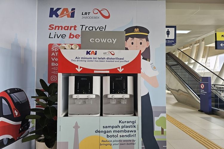 Fasilitas water purifier atau pemurni air kini tersedia di Stasiun LRT Dukuh Atas, Jakarta Selatan (Jaksel). Sarana ini merupakan teknologi modern yang dihadirkan Coway guna mendukung masyarakat urban menerapkan gaya hidup berkelanjutan.