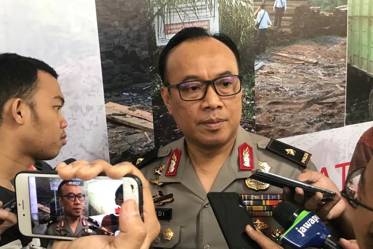 Kepala Biro Penerangan Masyarakat (Karo Penmas) Divisi Humas Polri Brigjen Dedi Prasetyo di Gedung Bareskrim Mabes Polri, Jakarta Selatan, Selasa (6/8/2019).