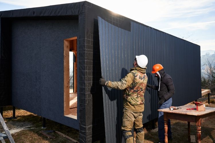 Penggunaan logam jenis baja ringan sebagai fasad rumah minimalis