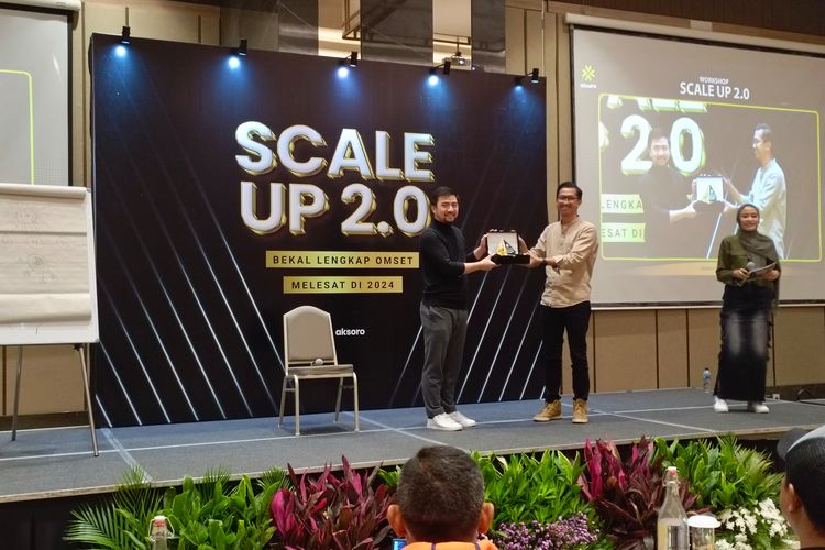 Adythia Pratama pada Workshop Scale Up 2.0 di Hotel Garden Inn Taman Palem, Jakarta Barat pada Minggu (10/12/2023)
