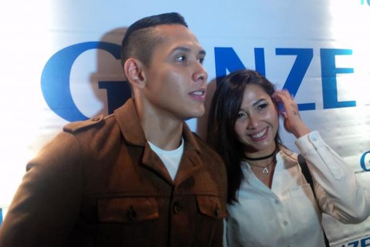 Ganindra Bimo dan Andrea Dian dalam sebuah acara di The Hermitage Hotel, Menteng, Jakarta Pusat, Rabu (12/10/2016).(KOMPAS.com/Tri Susanto Setiawan)