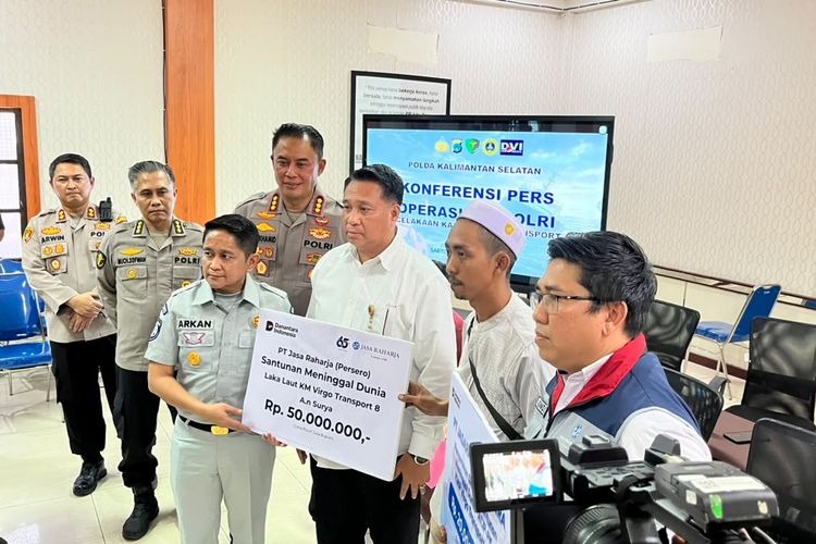 Ahli Waris Korban KMP Virgo Transport 8 Dapat Santunan Rp 70 Juta