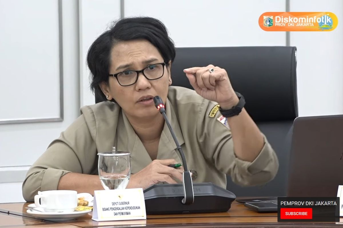 Deputi Gubernur Bidang Pengendalian Kependudukan dan Permukiman DKI Jakarta Suharti.