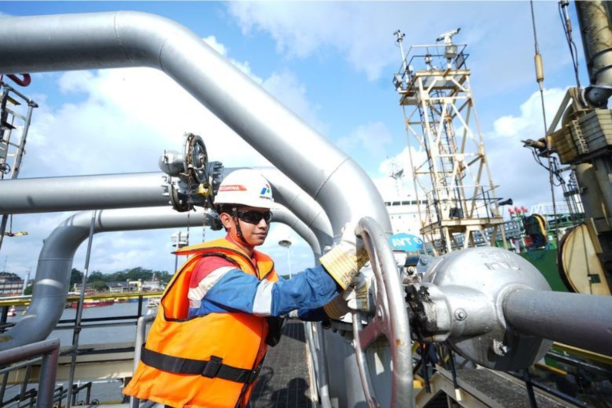 Ilustrasi karyawan Pertamina. 
