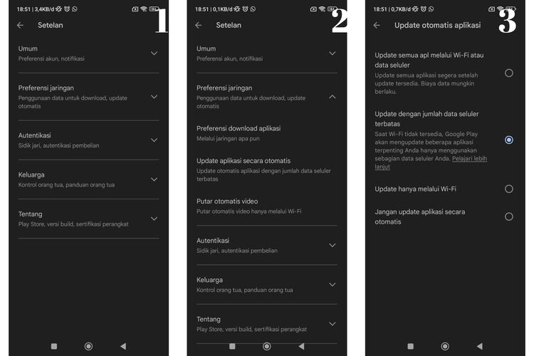 ilustrasi cara menonaktifkan update otomatis di Android 