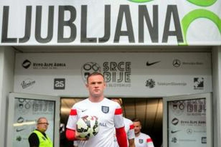 Striker tim nasional Inggris, Wayne Rooney.