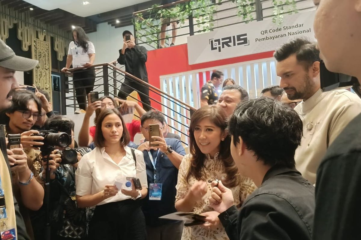 Menteri Komunikasi dan Digital RI, Meutya Hafid dalam acara IGDX, di Kuta, Kabupaten Badung, pada Sabtu (11/9/2025). 