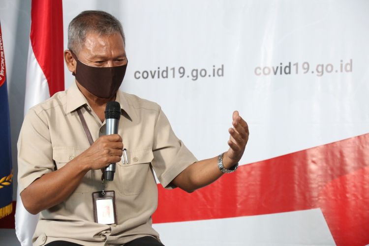 Juru bicara pemerintah untuk penanganan virus corona, Achmad Yurianto dalam konferensi pers di Graha BNPB pada Senin (6/4/2020).