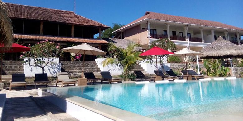 Hotel Mario berada di Pantai Kita Mananga Aba, Desa Ramadana, Kecamatan Loura, Kabupaten Sumba Barat Daya, Nusa Tenggara Timur, Sabtu (2/6/2018).