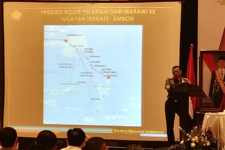Panglima TNI Jenderal Gatot Nurmantyo saat menghadiri Pembukaan Rapat Koordinasi Pengendalian dan Pengelolaan Perbatasan Negara Tahun 2017, di Jakarta, Rabu (12/7/2017). 