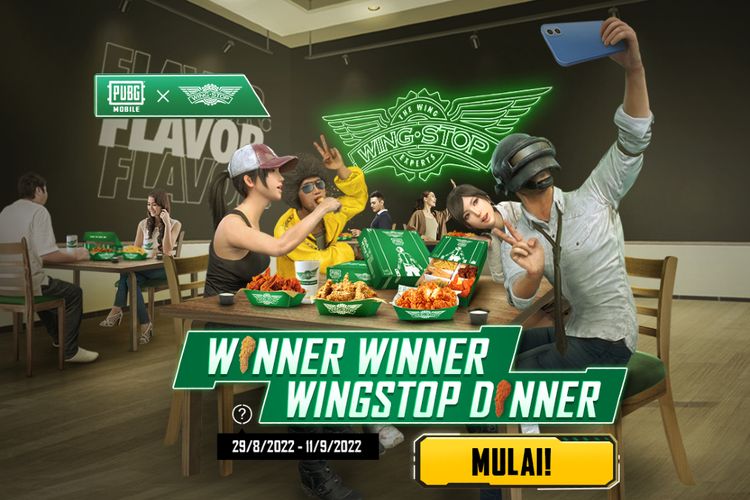 Ilustrasi kolaborasi antara PUBG Mobile dan Wingstop.