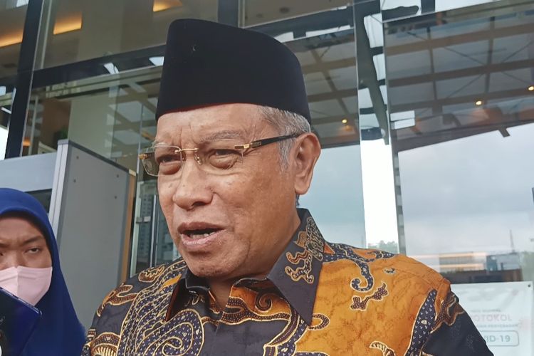Wakil Mustasyar Pengurus Besar Nahdatul Ulama (PBNU) Said Aqil Siradj di kawasan Kuningan, Jakarta Selatan, Sabtu (25/3/2023).