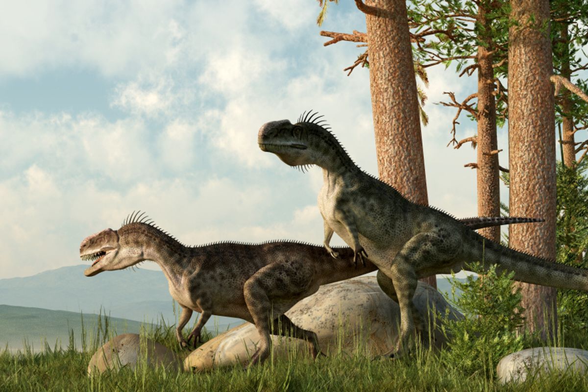 Ilustrasi dinosaurus spesies theropoda