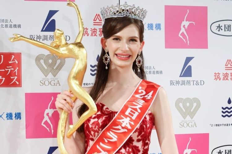 Karolina Shiino, Miss Jepang 2024 yang picu perdebatan karena ia lahir di Ukraina dan tidak terlihat seperti perempuan Jepang.