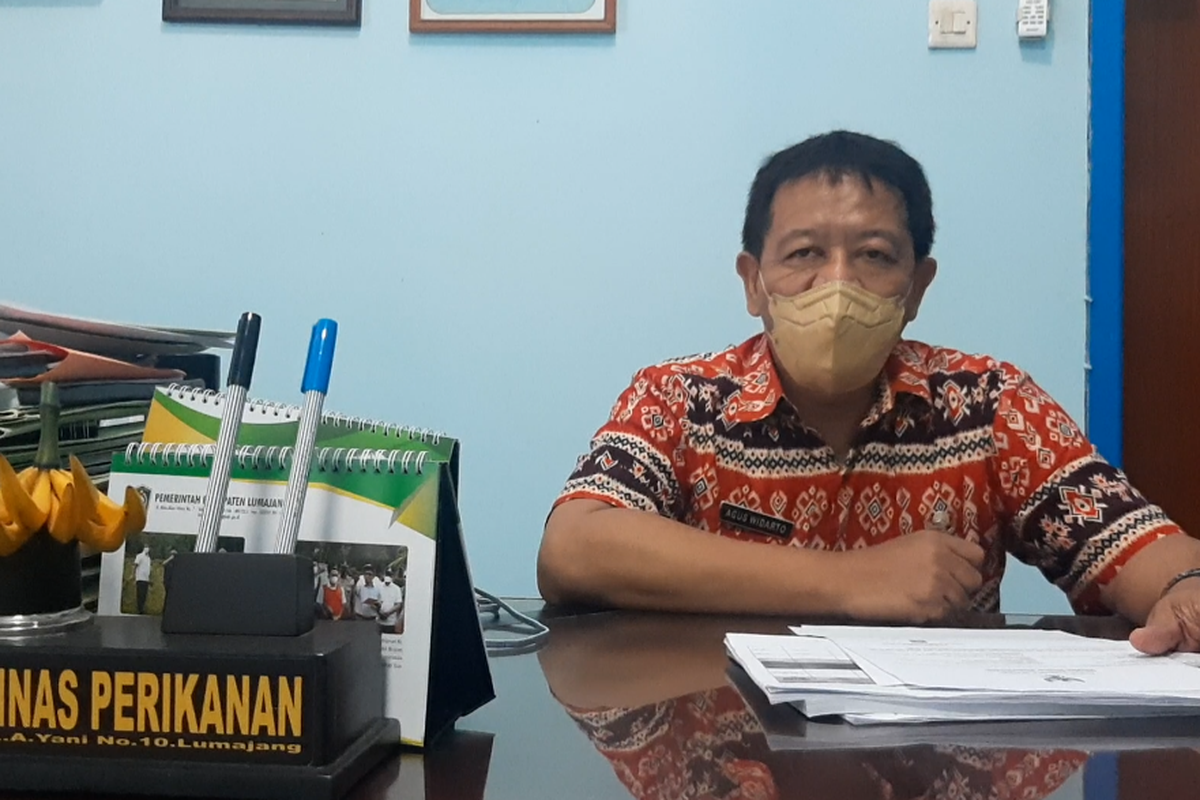Kepala Dinas Perikanan Kabupaten Lumajang Agus Widarto, Kamis (19/5/2022)