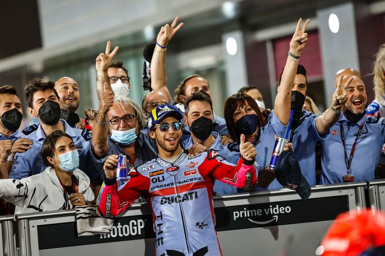 Enea Bastianini saat berlaga pada MotoGP Qatar 2022