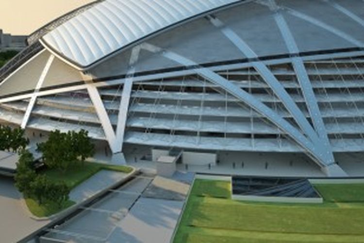 Singapura bakal memiliki kebanggaan baru, National Stadium, atap dengan lapisan logamnya bisa dibuka dan ditutup secara otomatis.