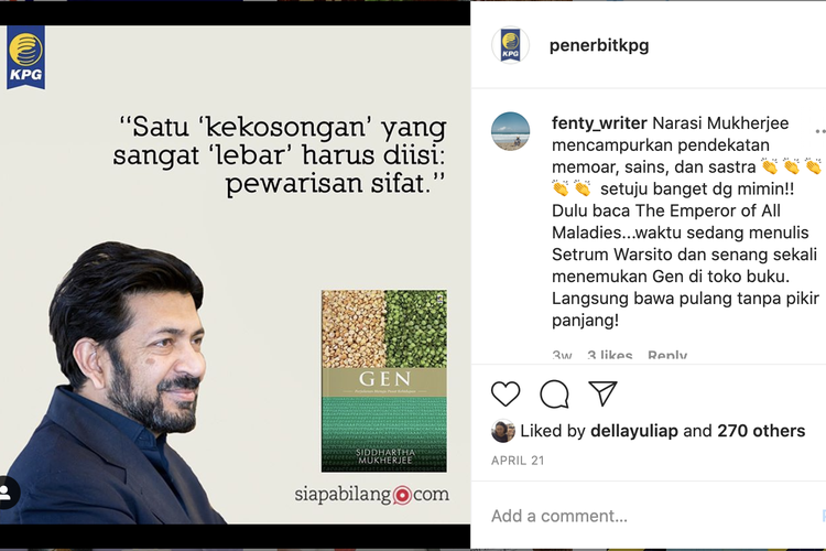 Dorongan masukan dari pembaca akhirnya ditanggapi KPG dengan membuat program pre-order dengan para pemesan berhak mendapatkan potongan harga sebesar 15 persen, bonus masker, dan nama pemesan dicantumkan dalam halaman apresiasi buku cetakan pertama.