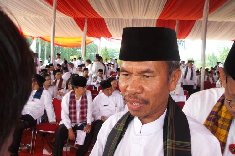 Kepala Inspektorat DKI Jakarta Lasro Marbun usai dilantik di Lapangan Monas, Jumat (2/1/2014)