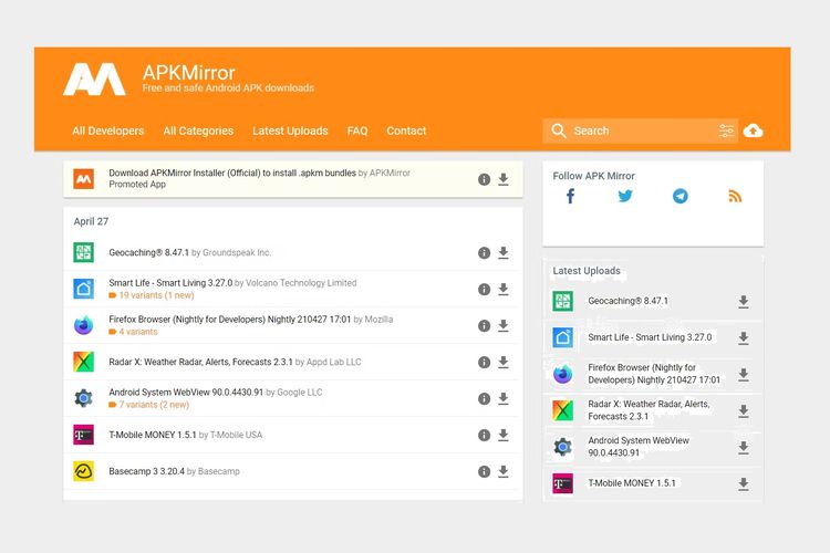 APKMonk , salah satu situs situs download APK