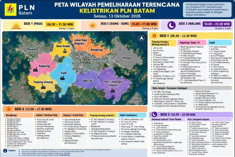 Pasca-Blackout Berlanjut Pemadaman Bergilir, Industri di Batam Keluhkan Jadwal yang Tak Sesuai