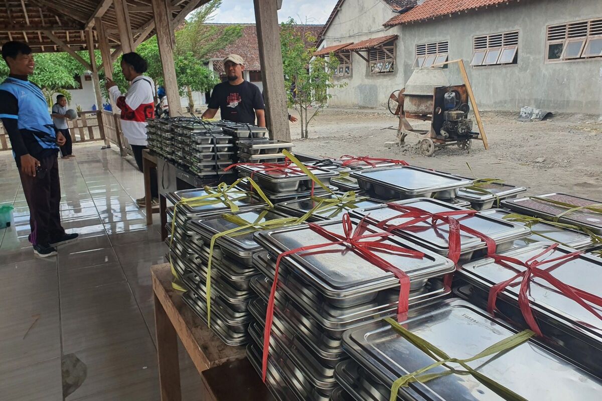 Wadah MBG di TK/SD IT Dian Insani, Semin, Gunungkidul, Rabu (17/9/2025)